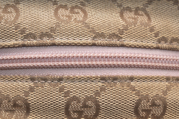 Authentic GUCCI Shoulder Cross Body Bag GG Canvas Leather 189749 Beige 6069K