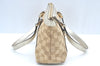 Authentic GUCCI Abbey Shoulder Tote Bag GG Canvas Leather 141471 Beige 6070J