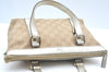 Authentic GUCCI Abbey Shoulder Tote Bag GG Canvas Leather 141471 Beige 6070J
