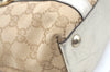 Authentic GUCCI Abbey Shoulder Tote Bag GG Canvas Leather 141471 Beige 6070J