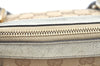 Authentic GUCCI Abbey Shoulder Tote Bag GG Canvas Leather 141471 Beige 6070J