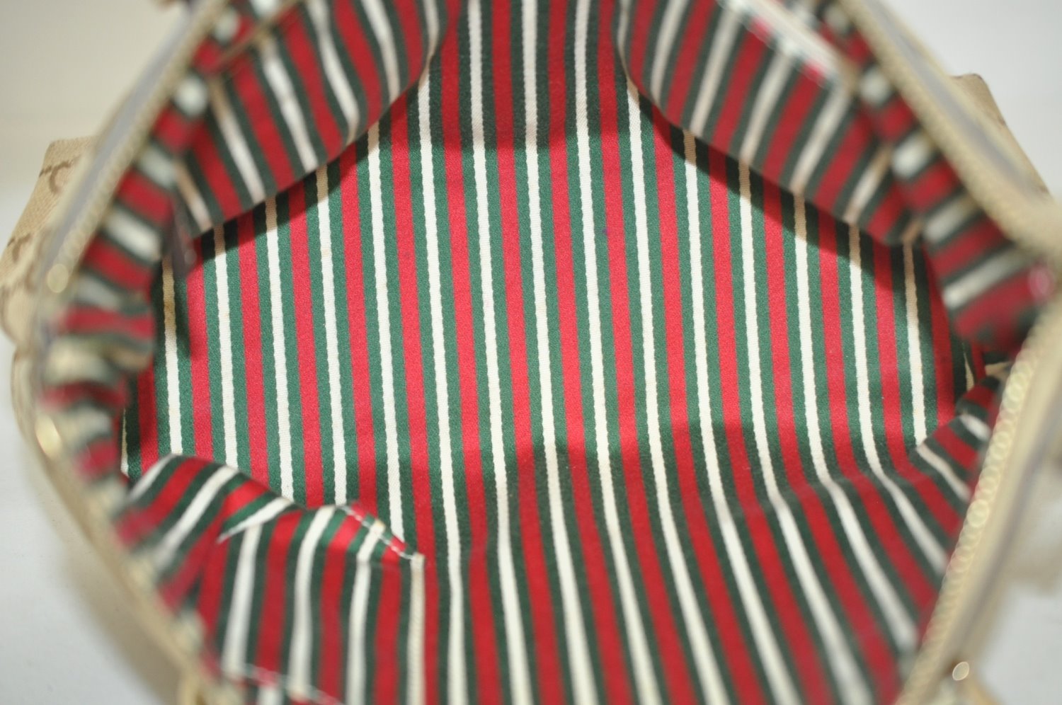 Authentic GUCCI Abbey Shoulder Tote Bag GG Canvas Leather 141471 Beige 6070J