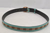 Auth GUCCI Interlocking G Belt GG Canvas Leather 85cm 33.5" 114874 Brown 6071J