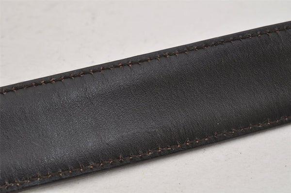 Auth GUCCI Interlocking G Belt GG Canvas Leather 85cm 33.5" 114874 Brown 6071J