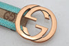 Auth GUCCI Interlocking G Belt GG Canvas Leather 85cm 33.5" 114874 Brown 6071J