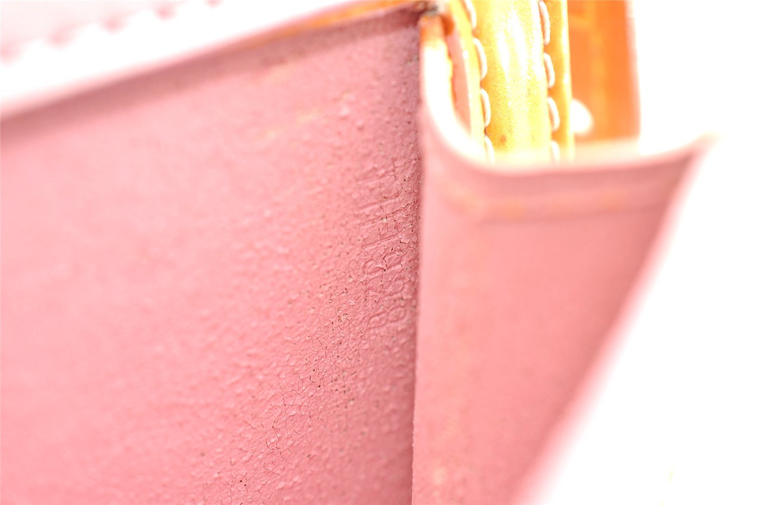 Auth Louis Vuitton Monogram Vernis Mott Shoulder Bag Yellow M91034 LV Junk 6072I