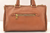 Authentic PRADA Vintage Leather 2Way Shoulder Hand Tote Bag Brown 6074K