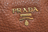 Authentic PRADA Vintage Leather 2Way Shoulder Hand Tote Bag Brown 6074K