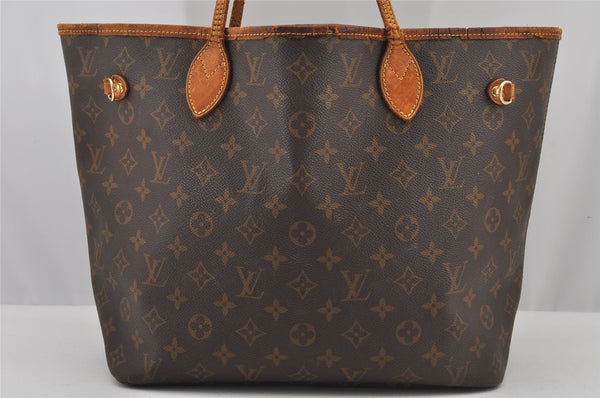 Authentic Louis Vuitton Monogram Neverfull MM Tote Bag M40156 LV Junk 6075J