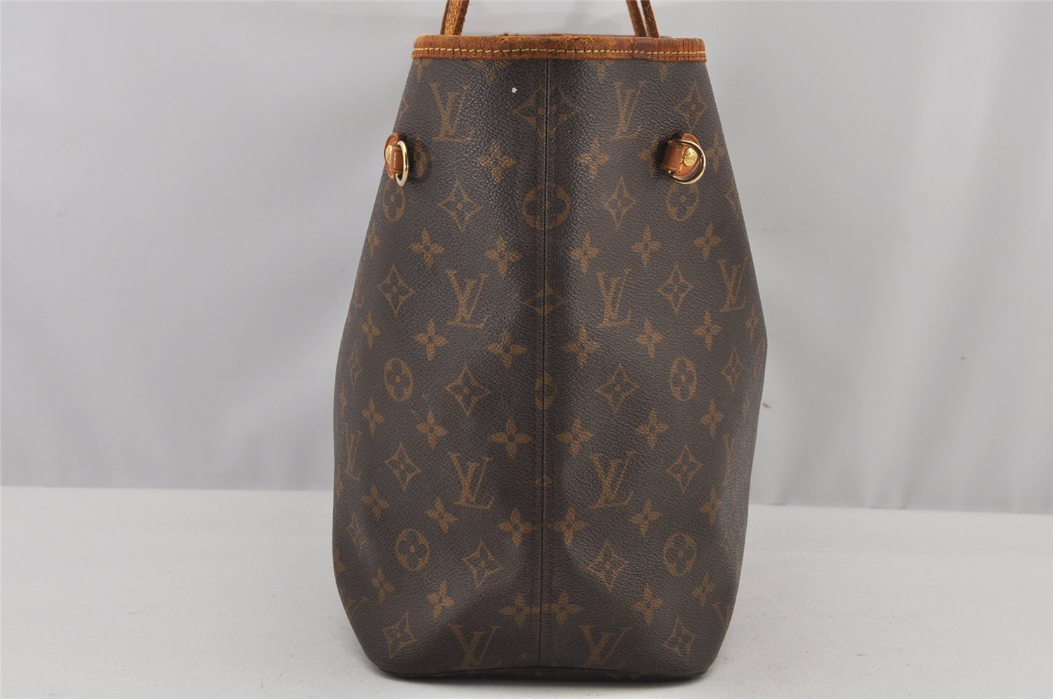 Authentic Louis Vuitton Monogram Neverfull MM Tote Bag M40156 LV Junk 6075J