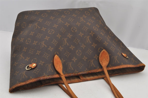 Authentic Louis Vuitton Monogram Neverfull MM Tote Bag M40156 LV Junk 6075J