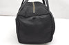 Authentic PRADA Vintage Nylon Tessuto Leather Hand Boston Bag Purse Black 6075K