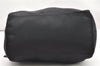 Authentic PRADA Vintage Nylon Tessuto Leather Hand Boston Bag Purse Black 6075K