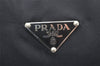 Authentic PRADA Vintage Nylon Tessuto Leather Hand Boston Bag Purse Black 6075K