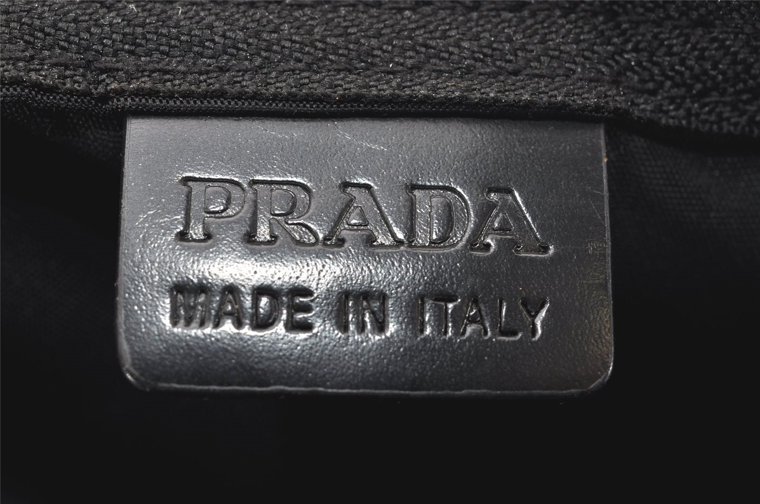 Authentic PRADA Vintage Nylon Tessuto Leather Hand Boston Bag Purse Black 6075K