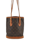 Authentic Louis Vuitton Monogram Bucket PM Shoulder Tote Bag M42238 Junk 6076J