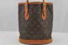 Authentic Louis Vuitton Monogram Bucket PM Shoulder Tote Bag M42238 Junk 6076J