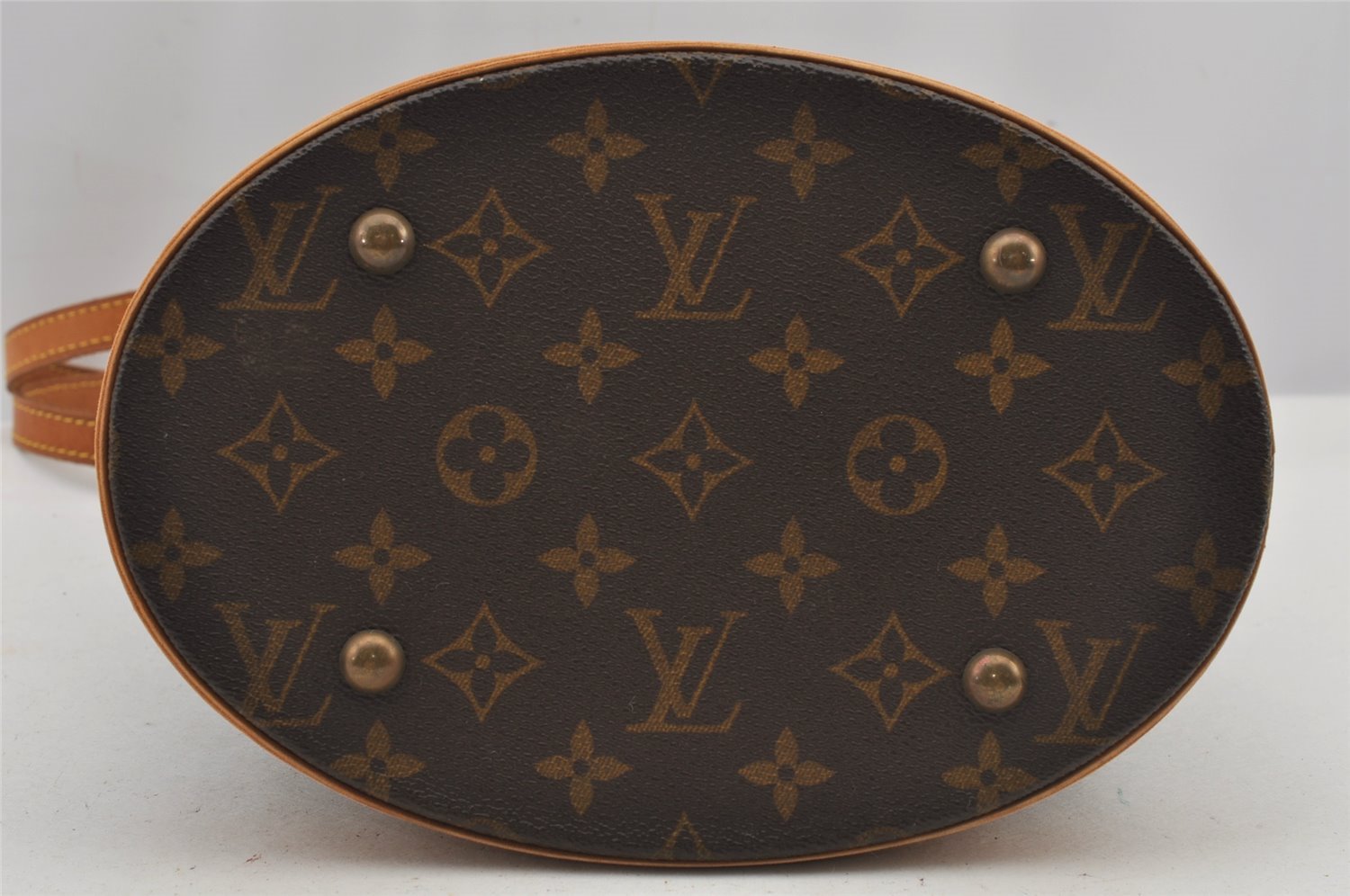 Authentic Louis Vuitton Monogram Bucket PM Shoulder Tote Bag M42238 Junk 6076J