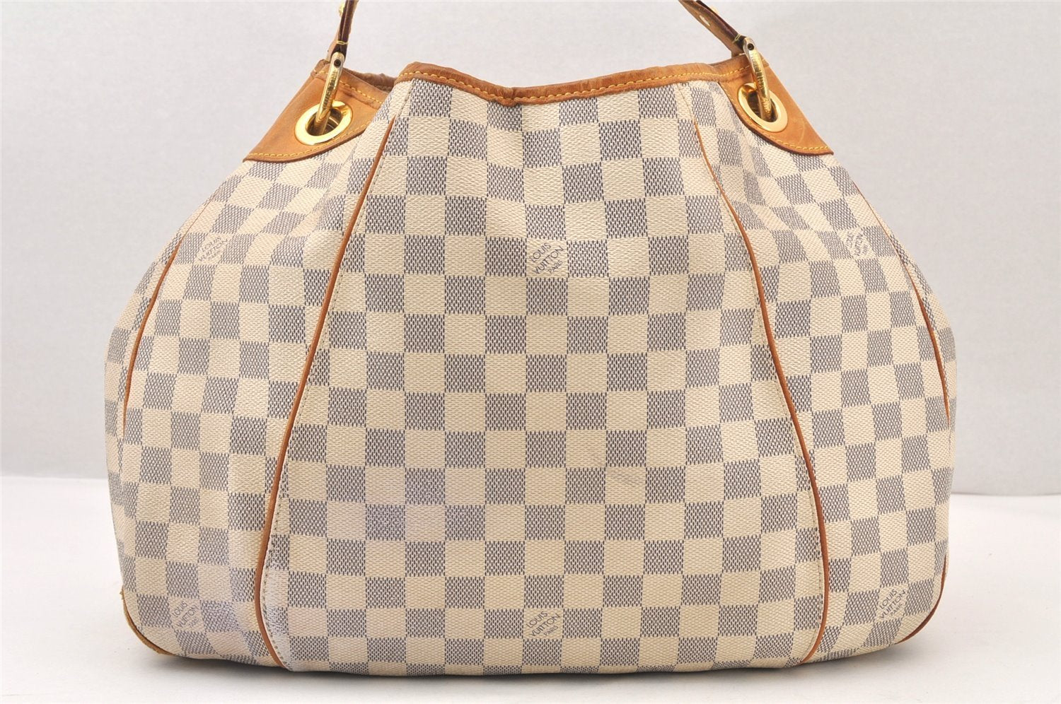 Authentic Louis Vuitton Damier Azur Galliera PM Shoulder Bag N55215 LV 6076K