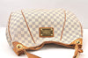 Authentic Louis Vuitton Damier Azur Galliera PM Shoulder Bag N55215 LV 6076K
