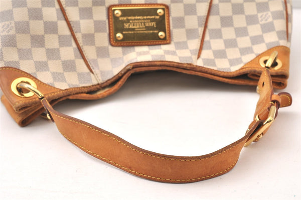 Authentic Louis Vuitton Damier Azur Galliera PM Shoulder Bag N55215 LV 6076K