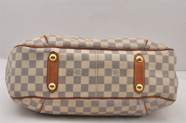 Authentic Louis Vuitton Damier Azur Galliera PM Shoulder Bag N55215 LV 6076K