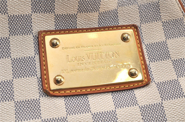 Authentic Louis Vuitton Damier Azur Galliera PM Shoulder Bag N55215 LV 6076K
