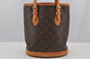 Authentic Louis Vuitton Monogram Bucket PM Shoulder Tote Bag M42238 LV 6077J