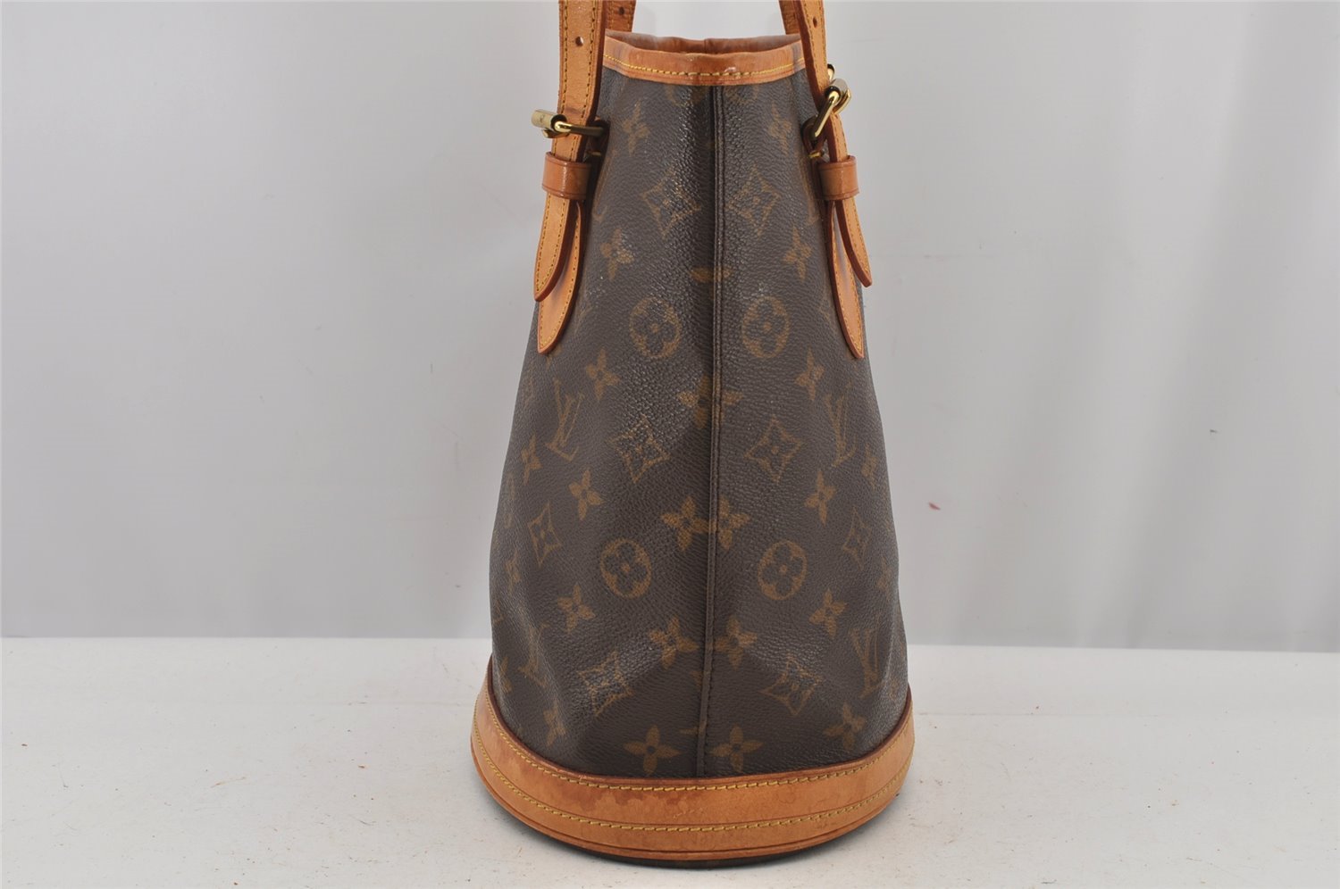 Authentic Louis Vuitton Monogram Bucket PM Shoulder Tote Bag M42238 LV 6077J