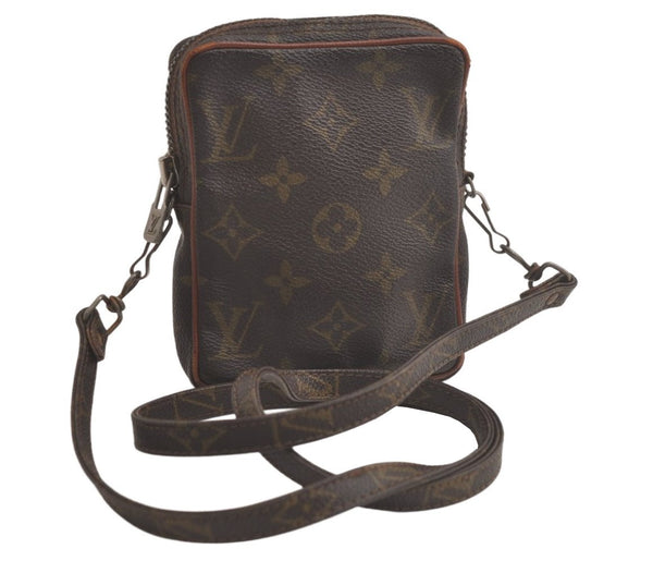 Auth Louis Vuitton Monogram Mini Poche Danube Shoulder Cross Bag Old Model 6077K