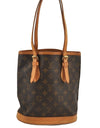 Authentic Louis Vuitton Monogram Bucket PM Shoulder Tote Bag M42238 Junk 6078J