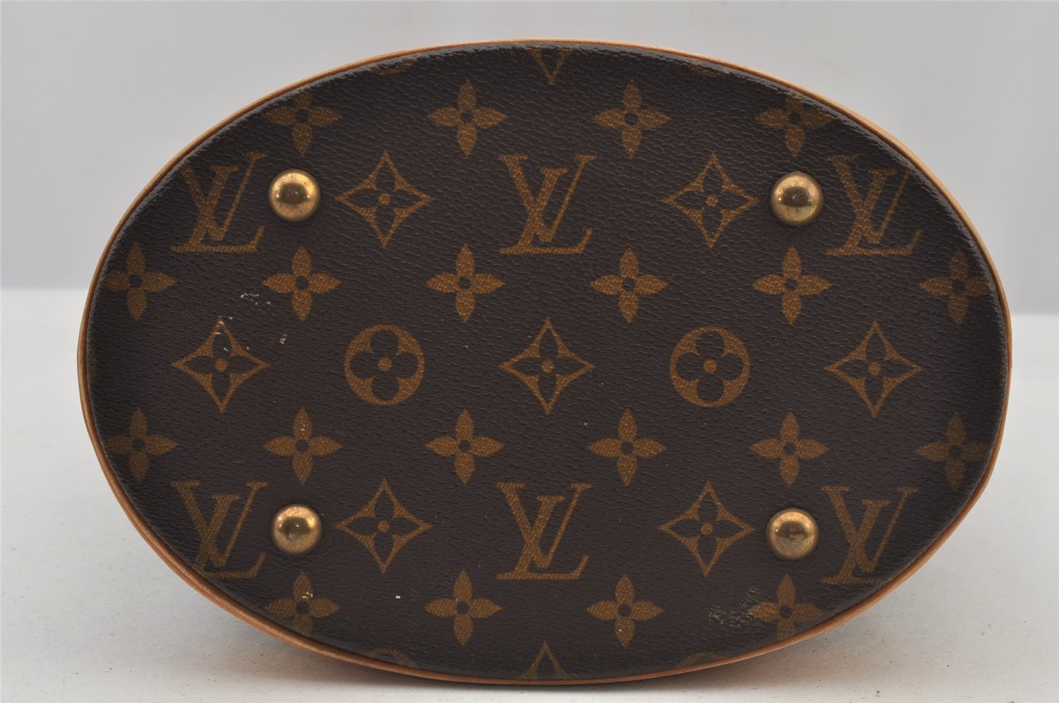 Authentic Louis Vuitton Monogram Bucket PM Shoulder Tote Bag M42238 Junk 6078J