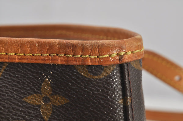 Authentic Louis Vuitton Monogram Bucket PM Shoulder Tote Bag M42238 Junk 6078J