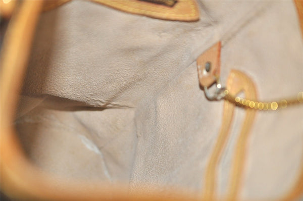 Authentic Louis Vuitton Monogram Bucket PM Shoulder Tote Bag M42238 Junk 6078J