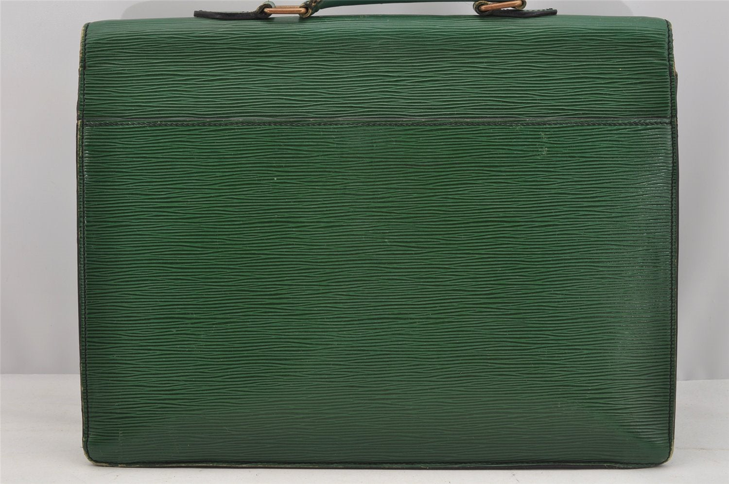 Authentic Louis Vuitton Epi Serviette Conseiller Briefcase Green LV 6079I