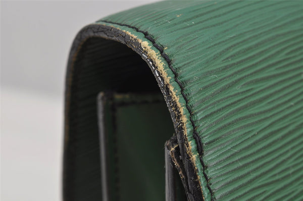 Authentic Louis Vuitton Epi Serviette Conseiller Briefcase Green LV 6079I