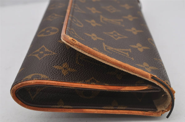 Authentic Louis Vuitton Monogram Pochette Twin GM Shoulder Bag M51852 LV 6079J