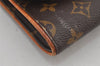 Authentic Louis Vuitton Monogram Pochette Twin GM Shoulder Bag M51852 LV 6079J