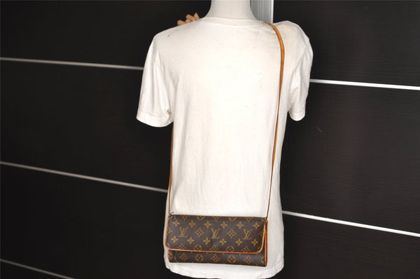 Authentic Louis Vuitton Monogram Pochette Twin GM Shoulder Bag M51852 LV 6079J