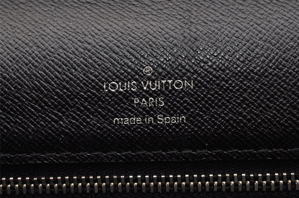 Authentic Louis Vuitton Taiga Selenga Clutch Hand Bag Black M30782 LV 6080I