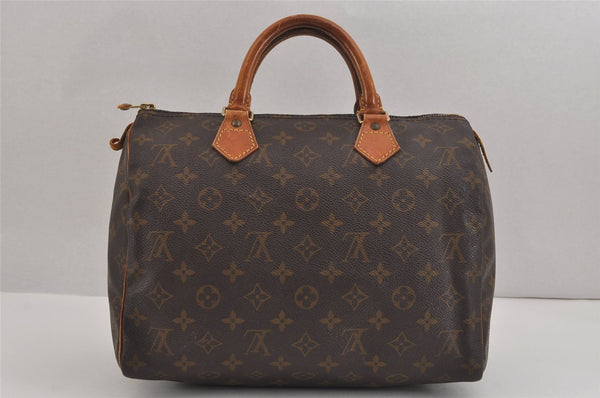 Authentic Louis Vuitton Monogram Speedy 30 Hand Boston Bag M41526 LV 6080J