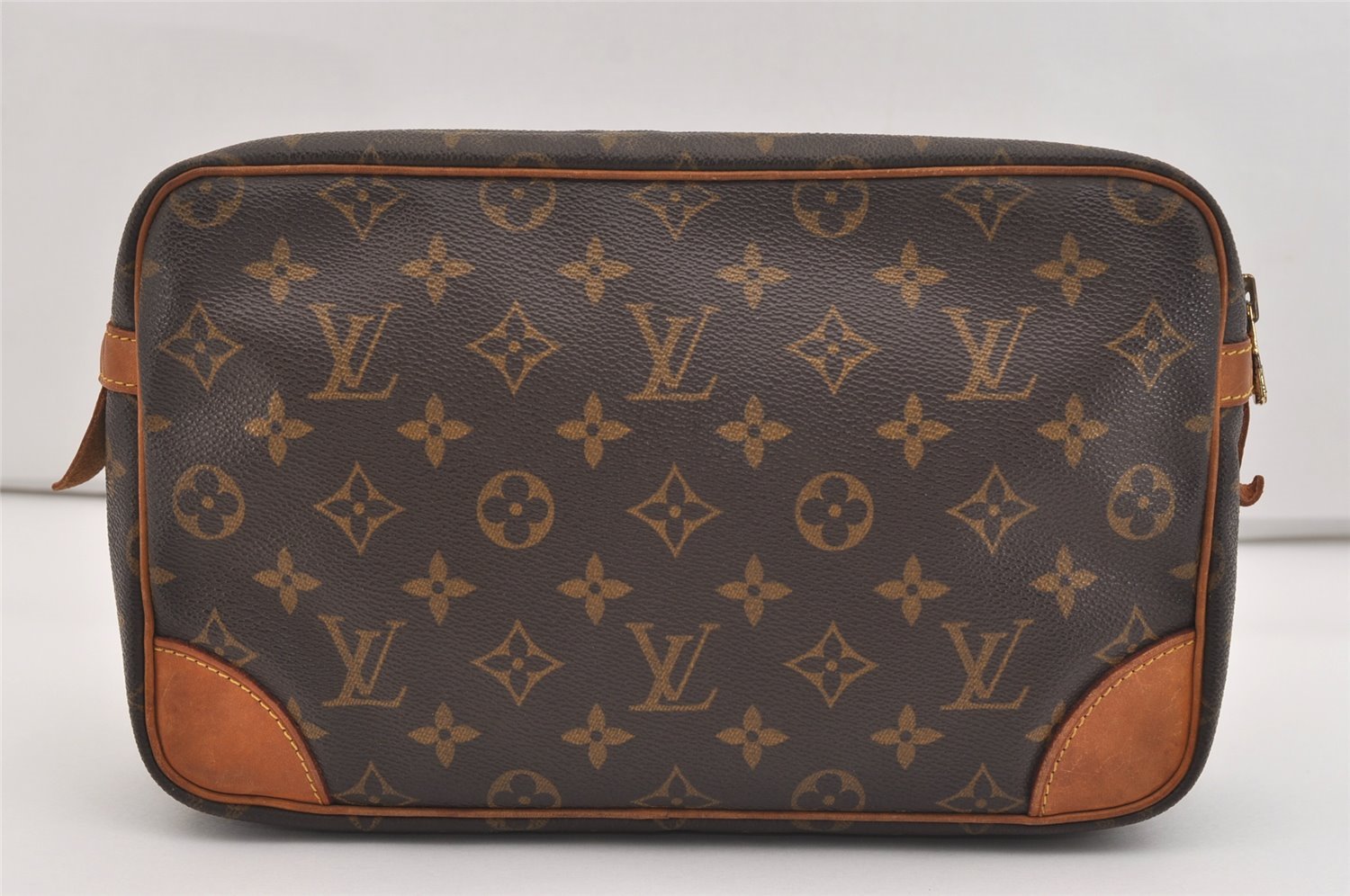 Authentic Louis Vuitton Monogram Compiegne 28 Clutch Hand Bag M51845 LV 6081J