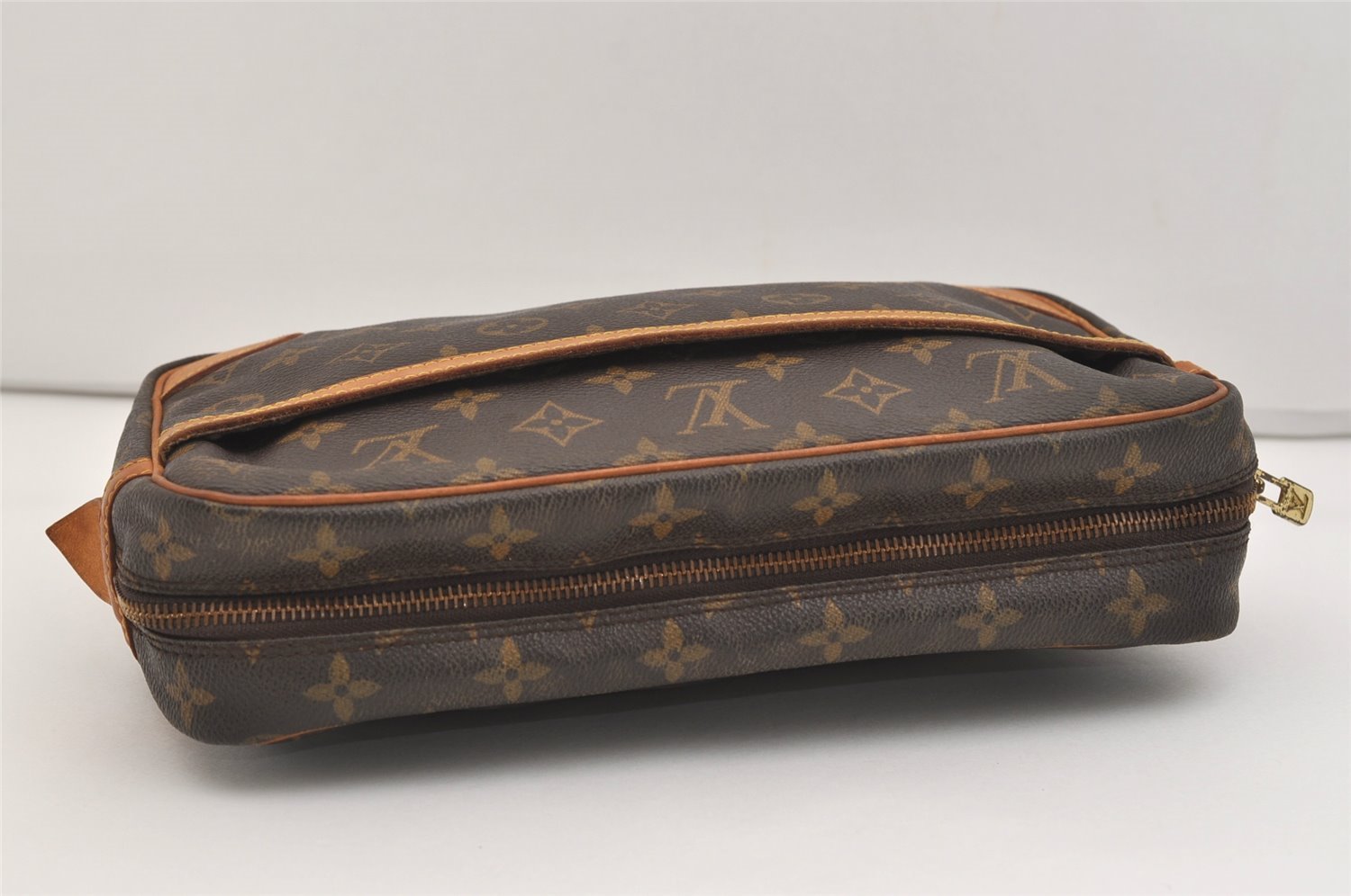 Authentic Louis Vuitton Monogram Compiegne 28 Clutch Hand Bag M51845 LV 6081J