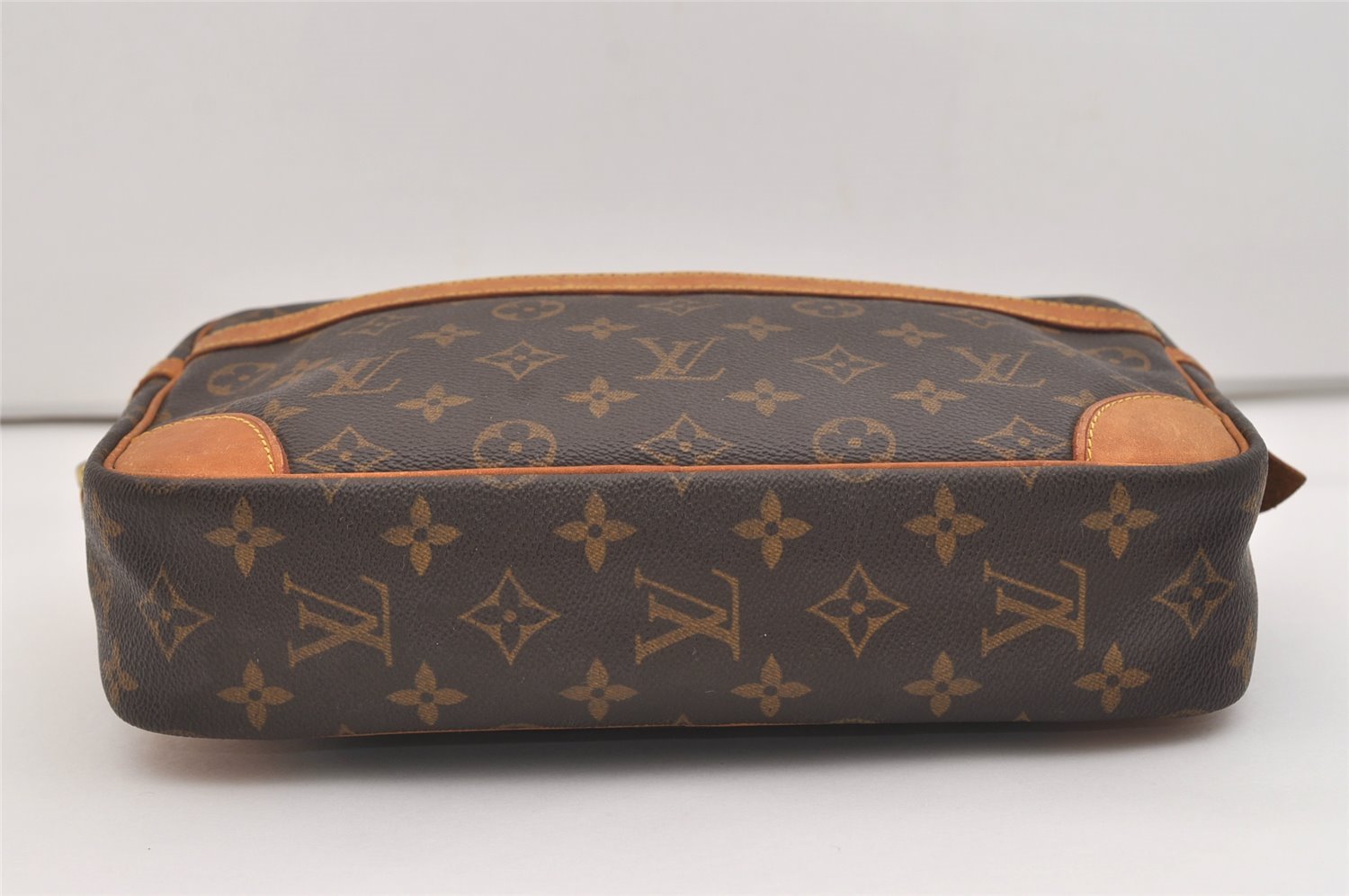 Authentic Louis Vuitton Monogram Compiegne 28 Clutch Hand Bag M51845 LV 6081J