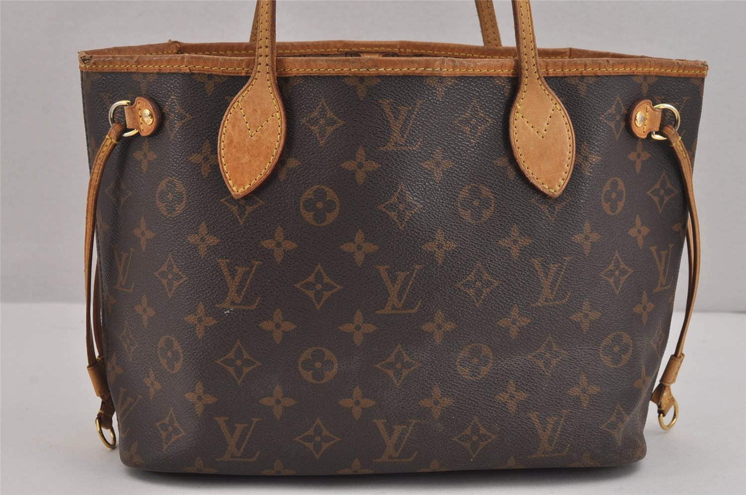 Authentic Louis Vuitton Monogram Neverfull PM Shoulder Tote Bag M40155 LV 6083J