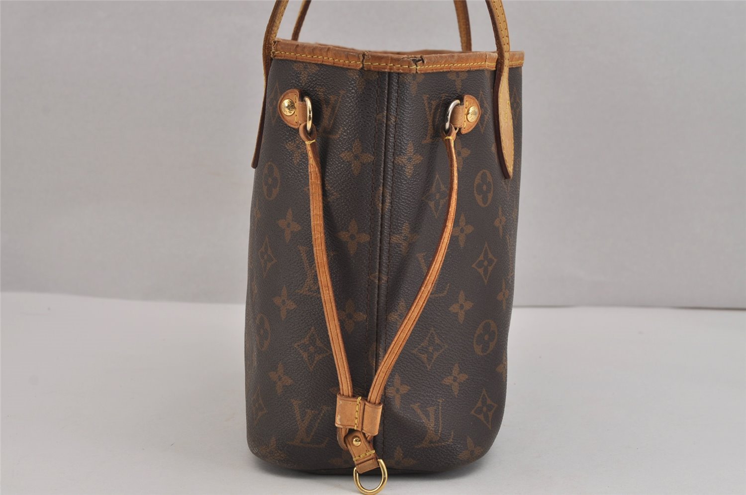 Authentic Louis Vuitton Monogram Neverfull PM Shoulder Tote Bag M40155 LV 6083J