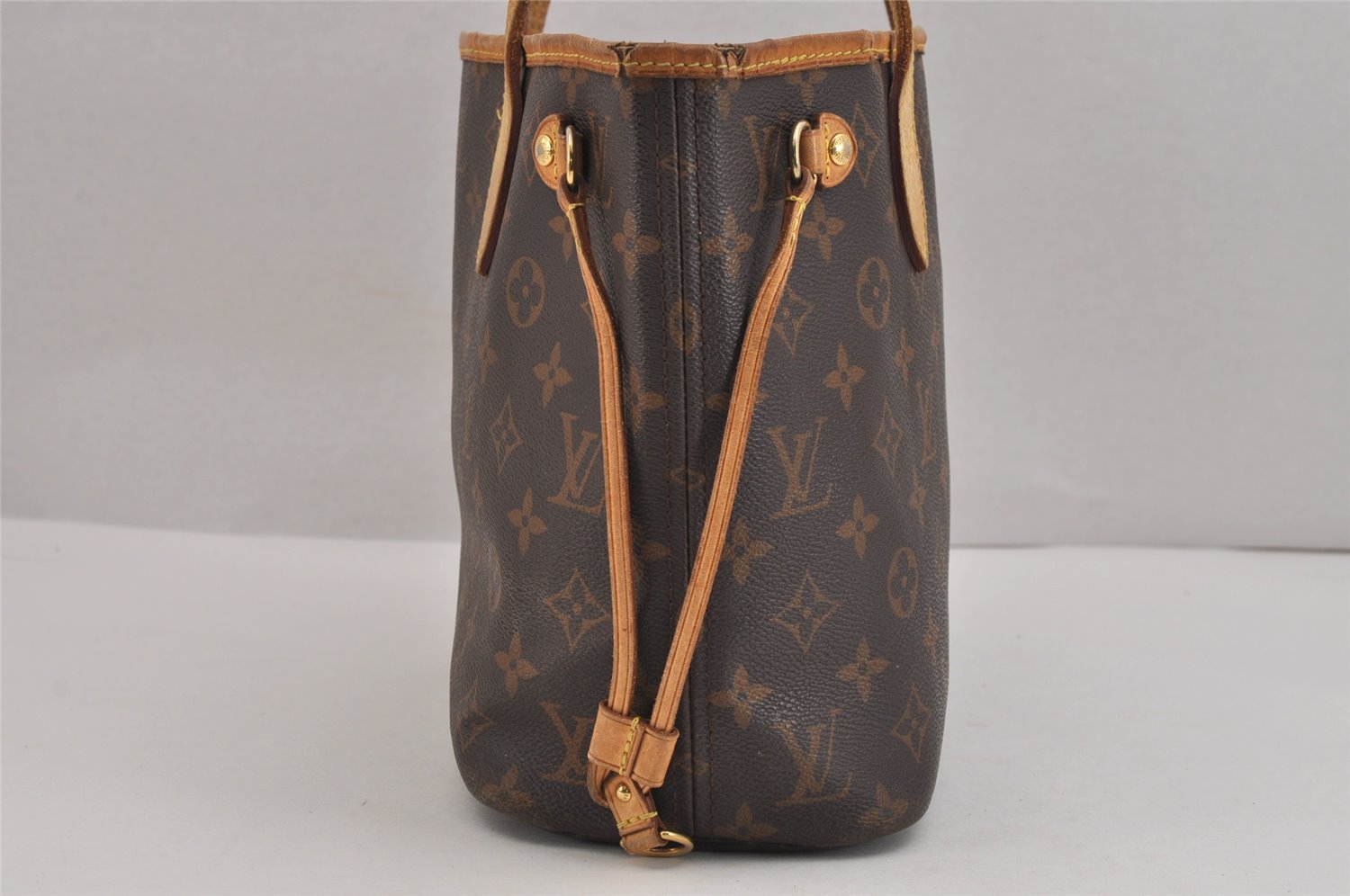 Authentic Louis Vuitton Monogram Neverfull PM Shoulder Tote Bag M40155 LV 6083J