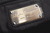 Authentic Salvatore Ferragamo Gancini Leather Shoulder Hand Bag Black 6083K