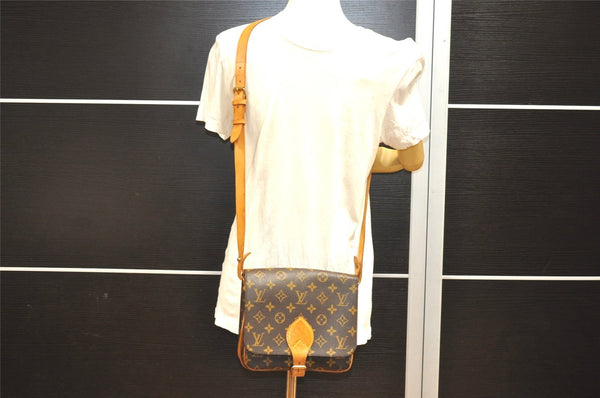 Authentic Louis Vuitton Monogram Cartouchiere MM M51253 Shoulder Cross Bag 6085I