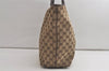 Authentic GUCCI New Britt Shoulder Tote Bag GG Canvas Leather 169945 Brown 6087K
